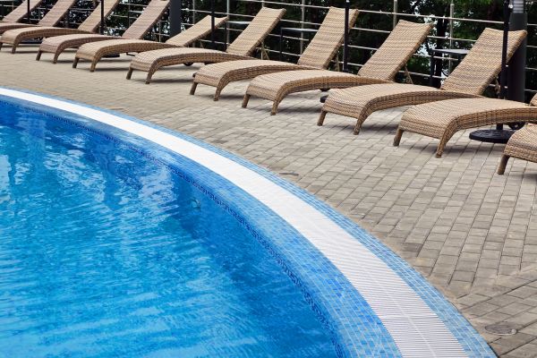 Poolside Hardscaping in Norwalk